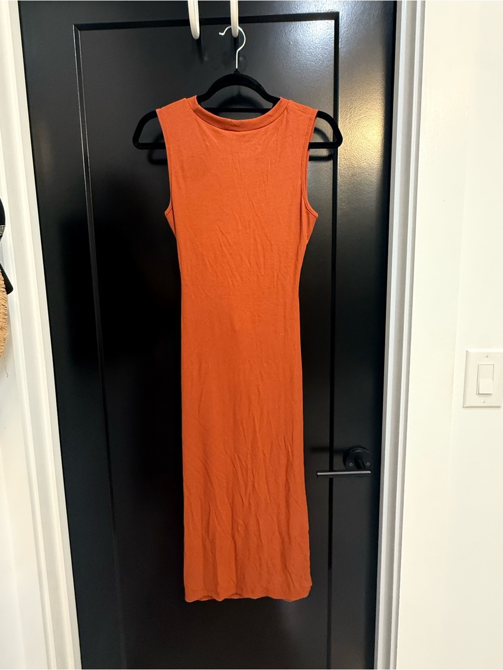 Sleeveless Midi Dress in Vibrant Orange S/M
